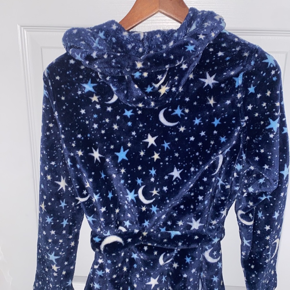 Lands' End Kids' Navy Starry Night Robe - Picture 3 of 3